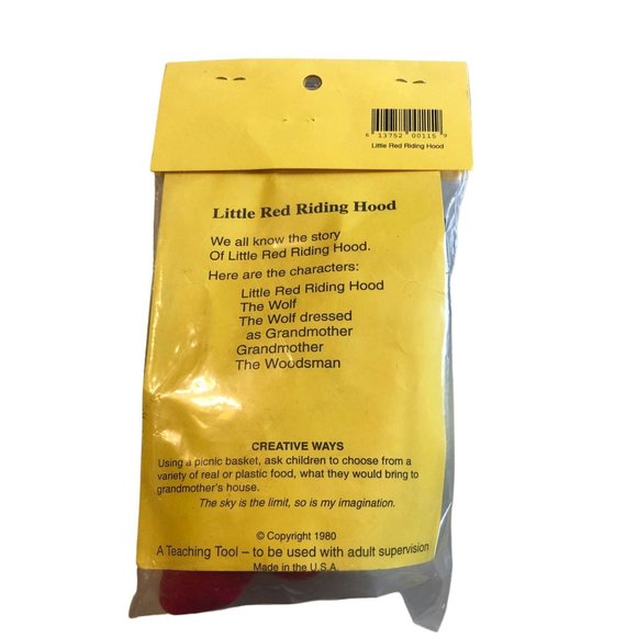 Monkey Mitt Finger Puppets Little Red Riding Hood Vintage Story Aid Homeschool N - Picture 2 of 5